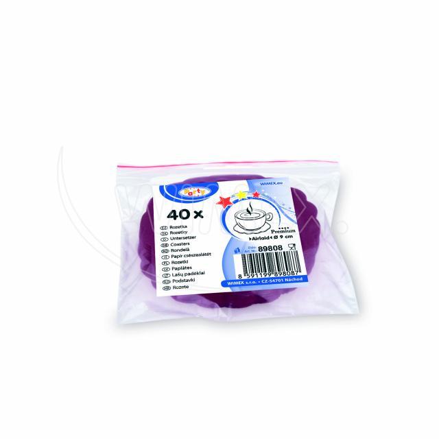 Untersetzer (PAP-Airlaid) PREMIUM bordeaux 9cm - 40 Stück