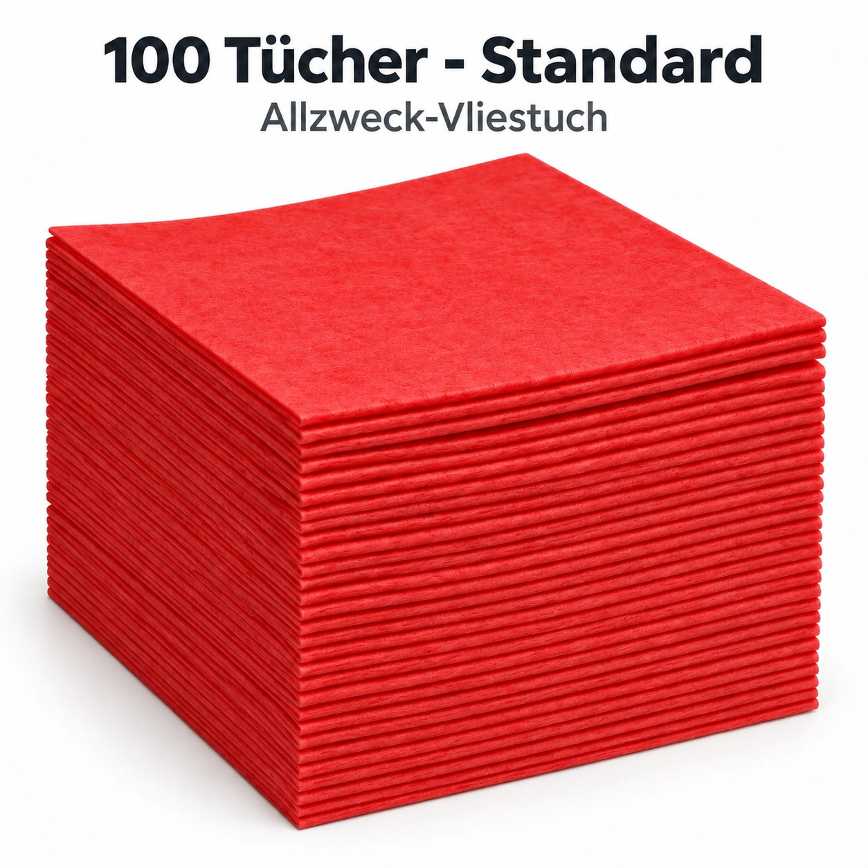100 Stück farbige Allzweck-Vliestücher Red