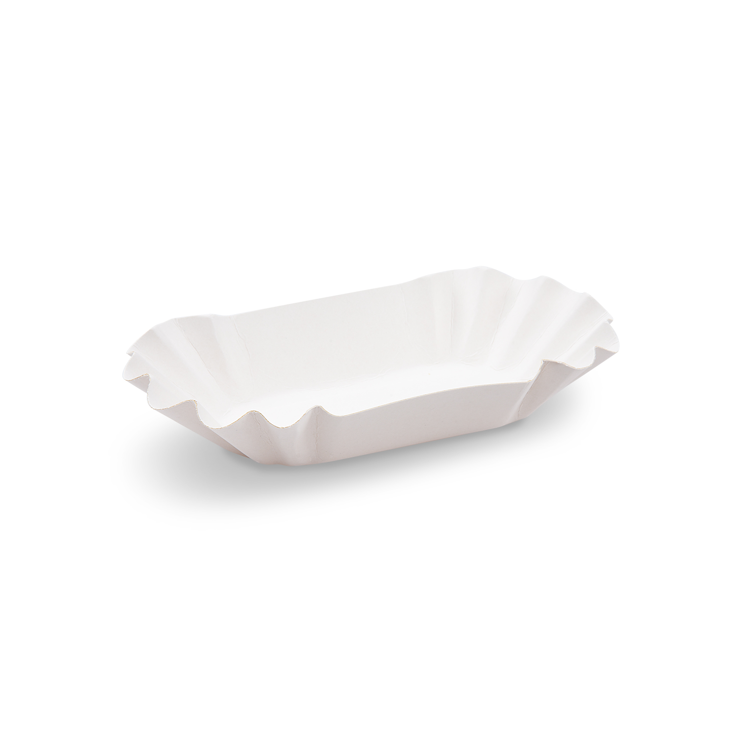 Pommes-Schale oval weiß 16 x 9 x 3 cm - 250 Stück