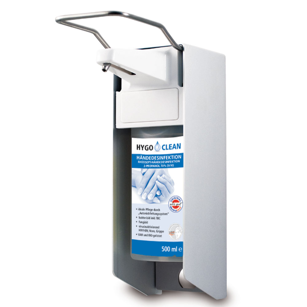 AlpineX® Desinfektionsmittelspender ALU Edelstahlpumpe & langer Armhebel - 1000 ml