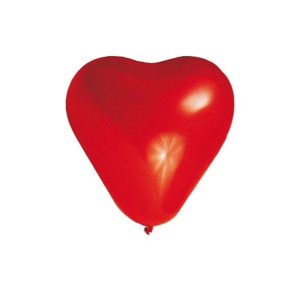 Luftballon Herzform rot 35cm L - 5 Stück