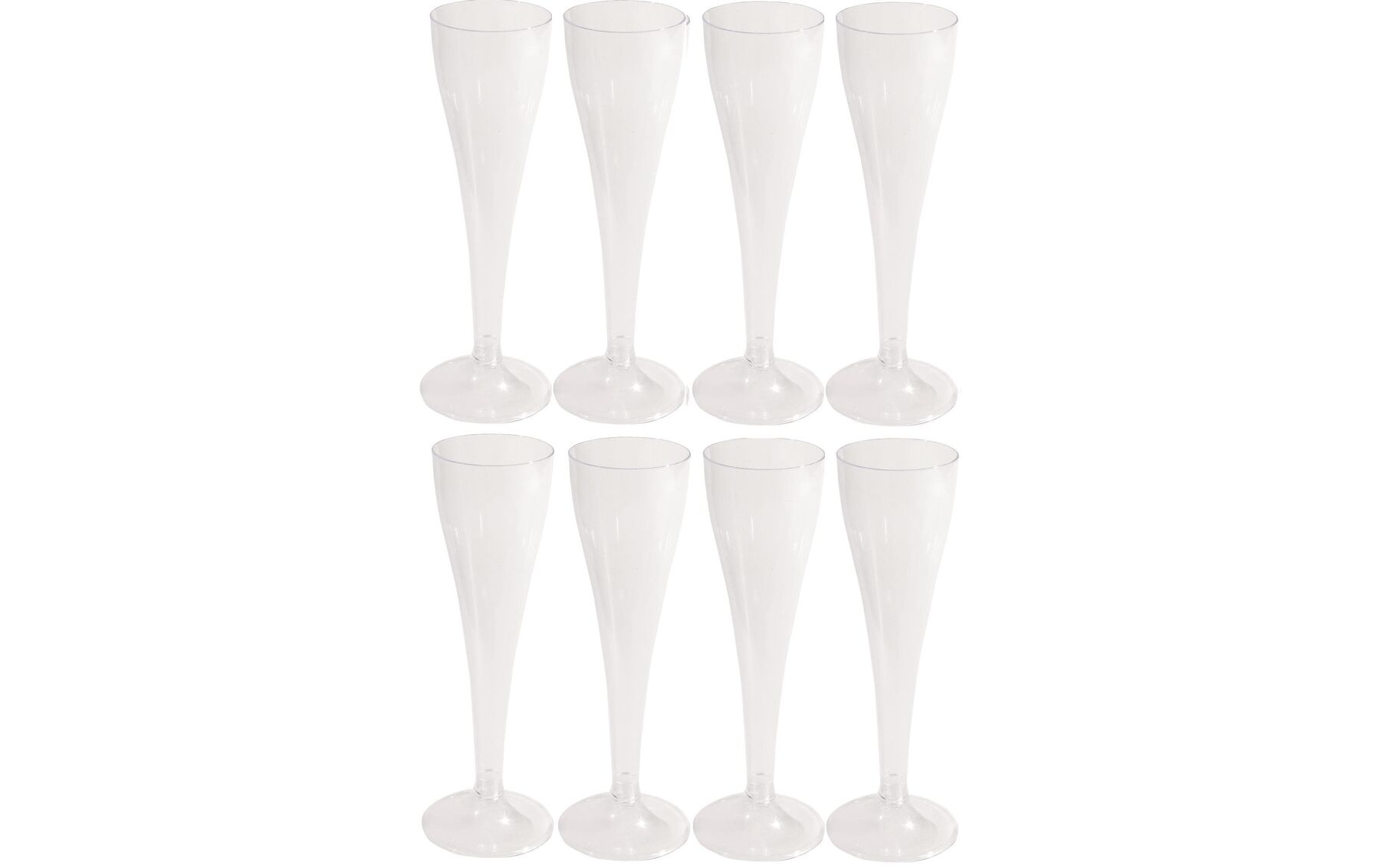 Weita Einweg-Sektglas mit Stiel 8 Stück