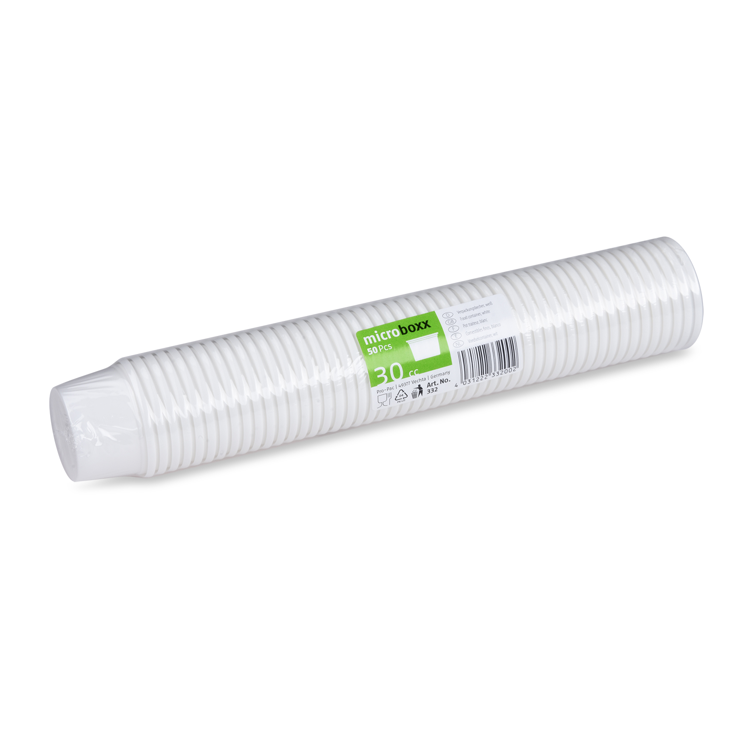 Dressingbecher (PP) weiss 46mm 30ml - 50 Stück