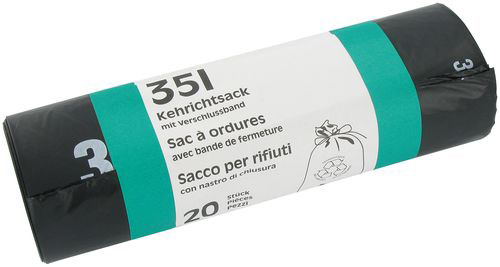 Kehrichtsack R-Logo 35lt 20my, 5 Rollen a 20 Stück FLEXIPL. 1028