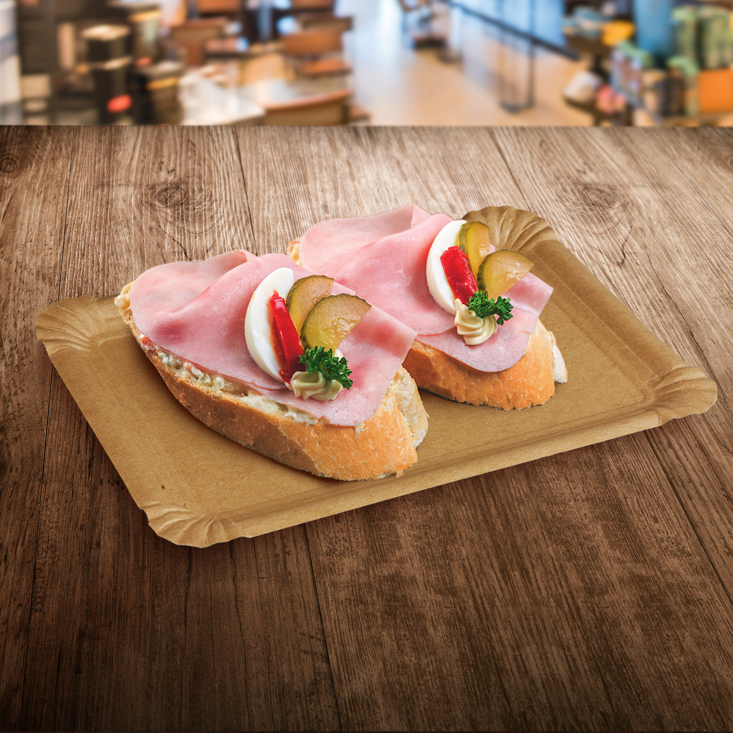 Pappteller (FSC Mix) fettdicht kraft 17 x 23 cm - 250 Stück