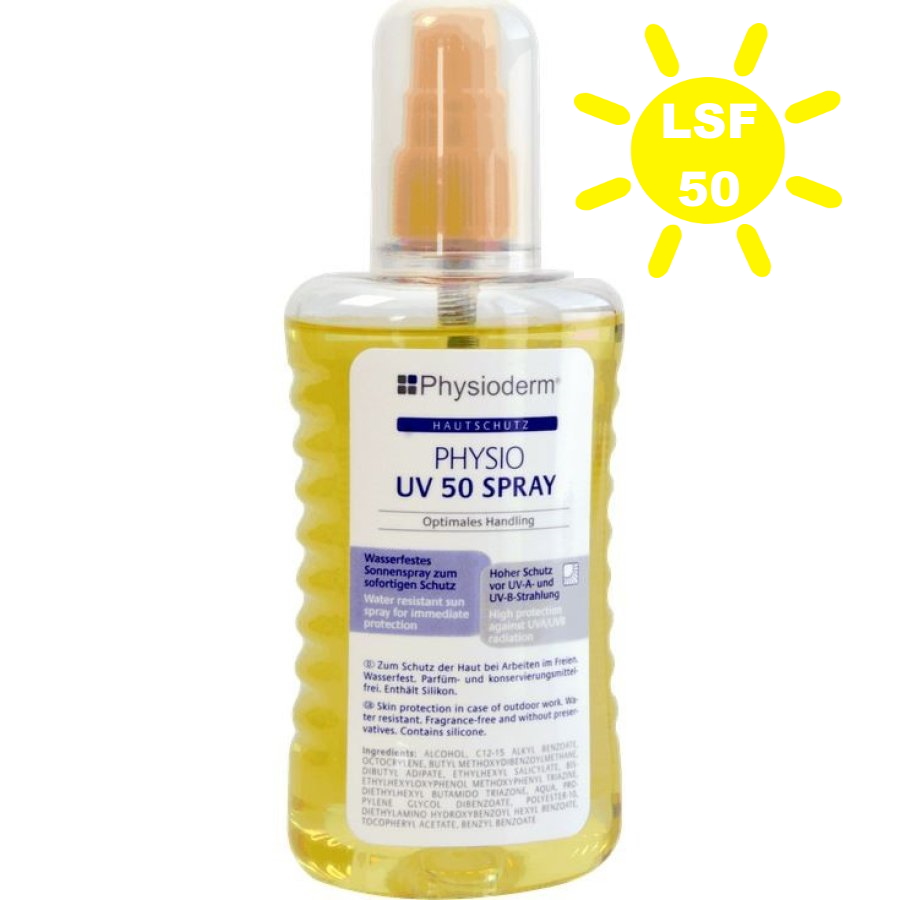Physio UV 50 Spray Sonnencreme 200ml Sprühflasche