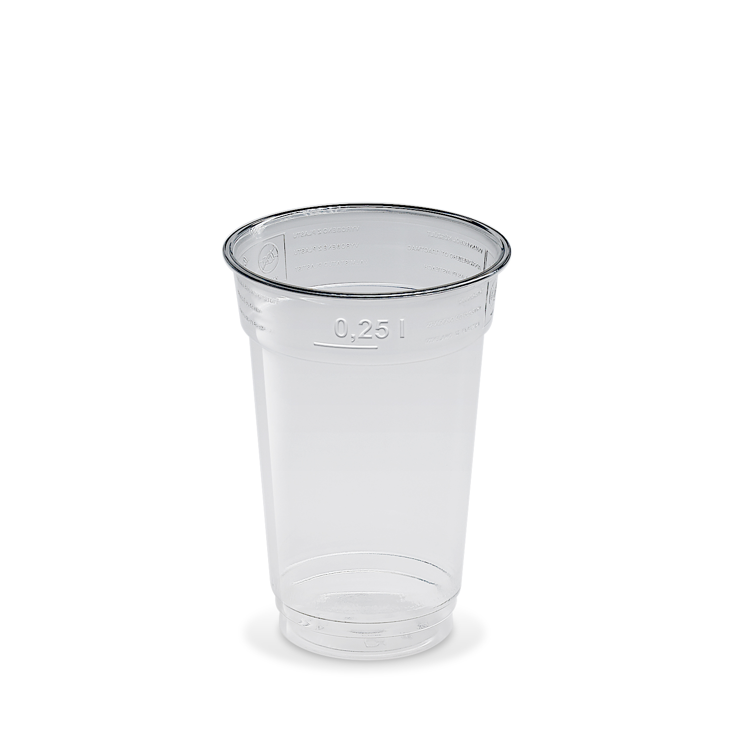 Becher (PET) glasklar 78mm 0,25L - 50 Stück