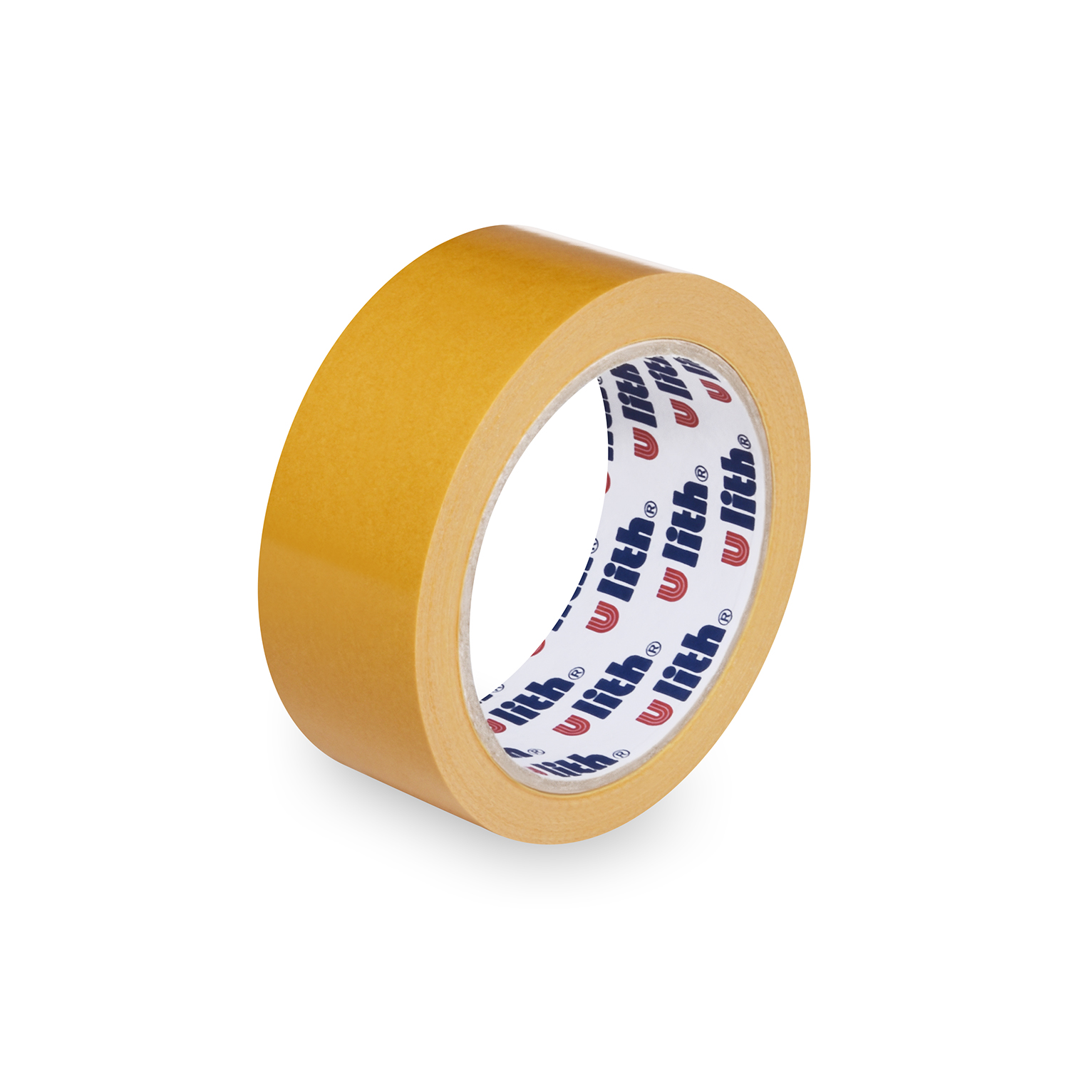 Beidseitiges Klebeband PP/Hot-Melt 38 mm x 10 m gelb, Packung mit 1 Rolle