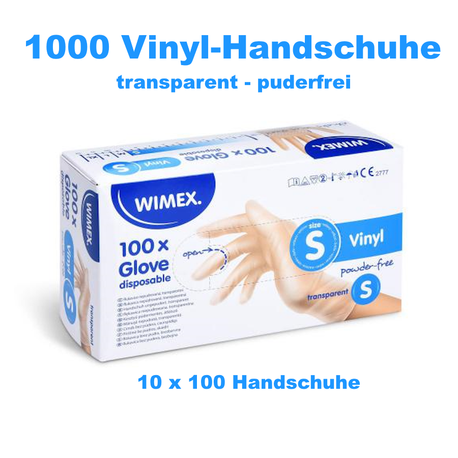 1000 Vinyl Handschuhe ungepudert Grösse S