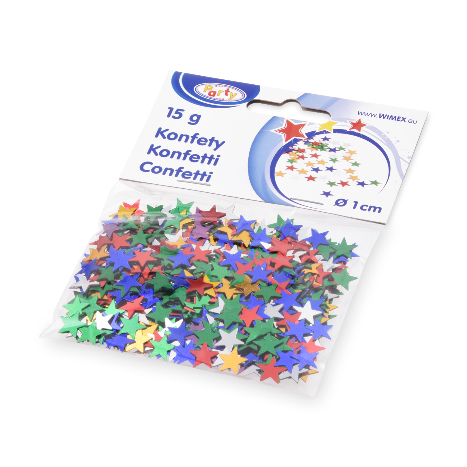 Metallic-Konfetti (PET) Sterne bunt gemischt 10mm 15g - 1 Stück