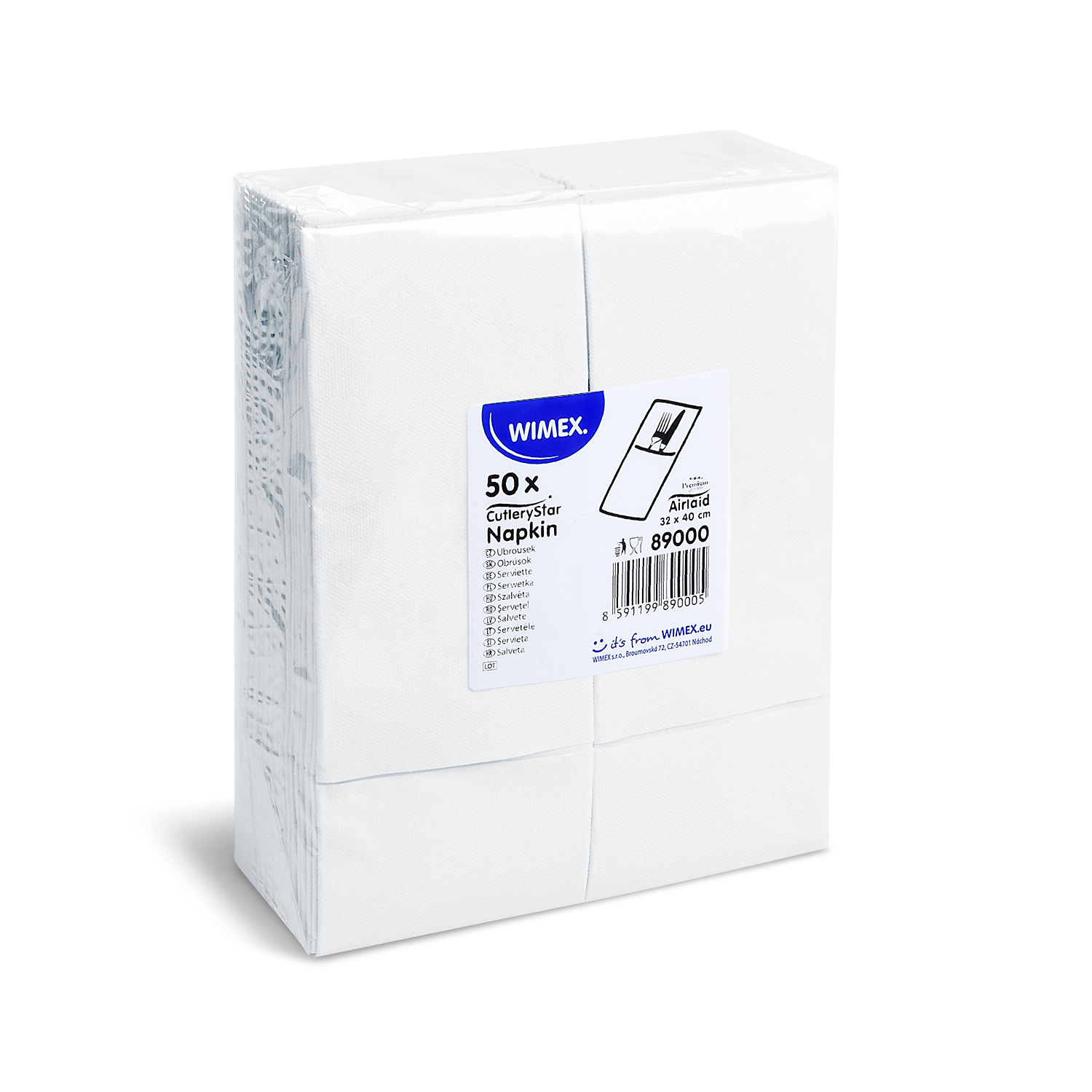 Serviette CutleryStar PREMIUM weiß 32 x 40 cm - 50 Stück