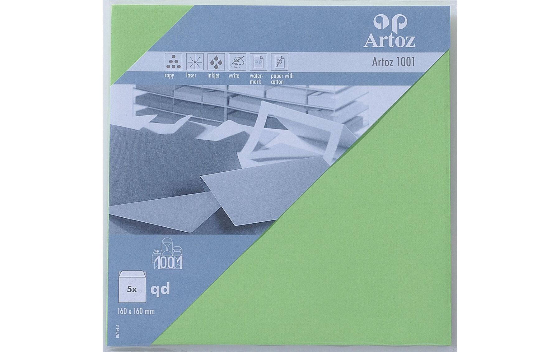 Couverts 1001 160x160mm 100g, birkengrün 5 Stück ARTOZ 107454183