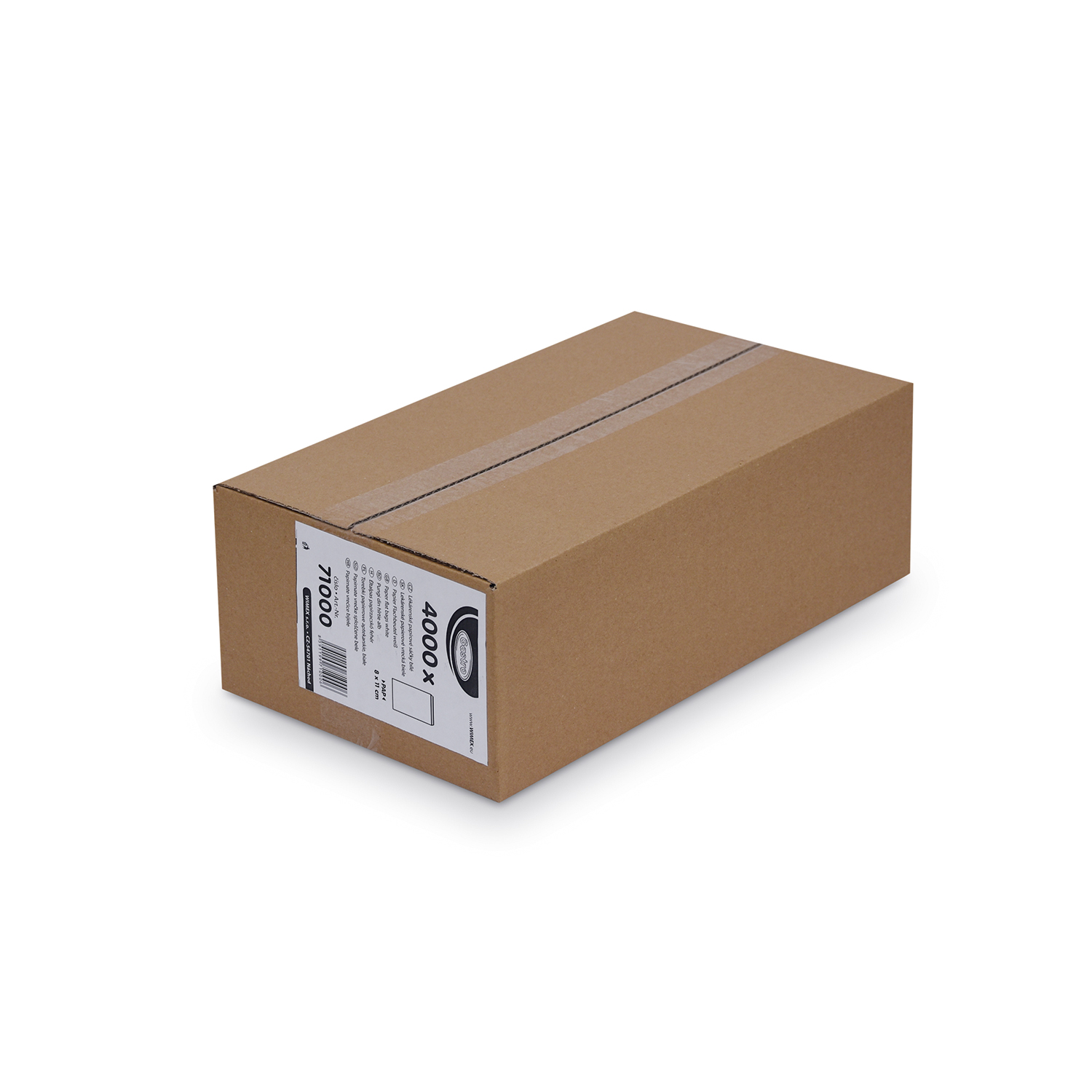 Papier Flachbeutel weiß 8 x 11 cm - 4000 Stück