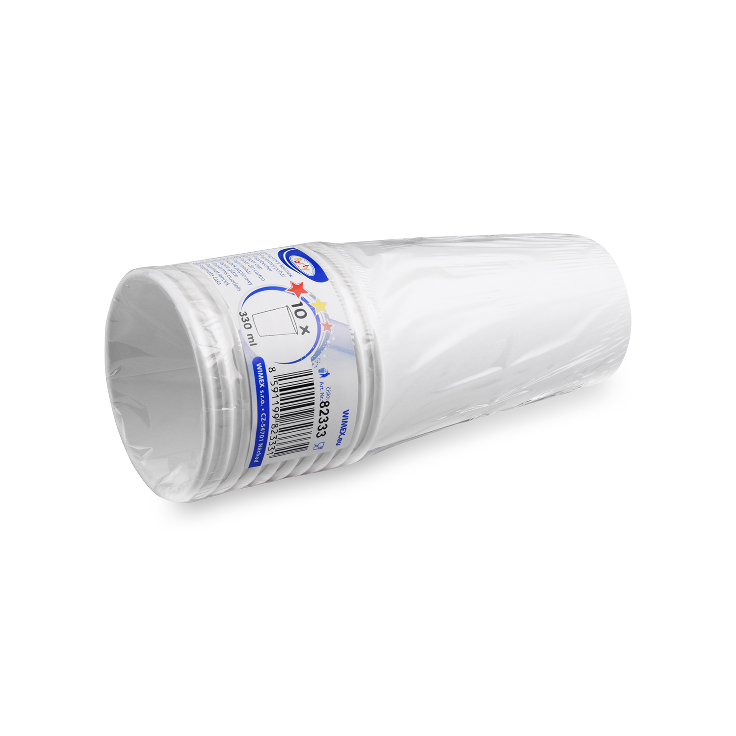 Pappbecher weiß 80mm 330ml ML: 0,3L,10oz - 10 Stück
