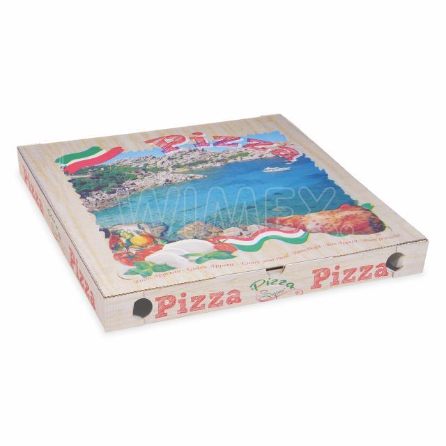 Pizzakarton aus Mikrowellpappe 50 x 50 x 5 cm - 100 Stück