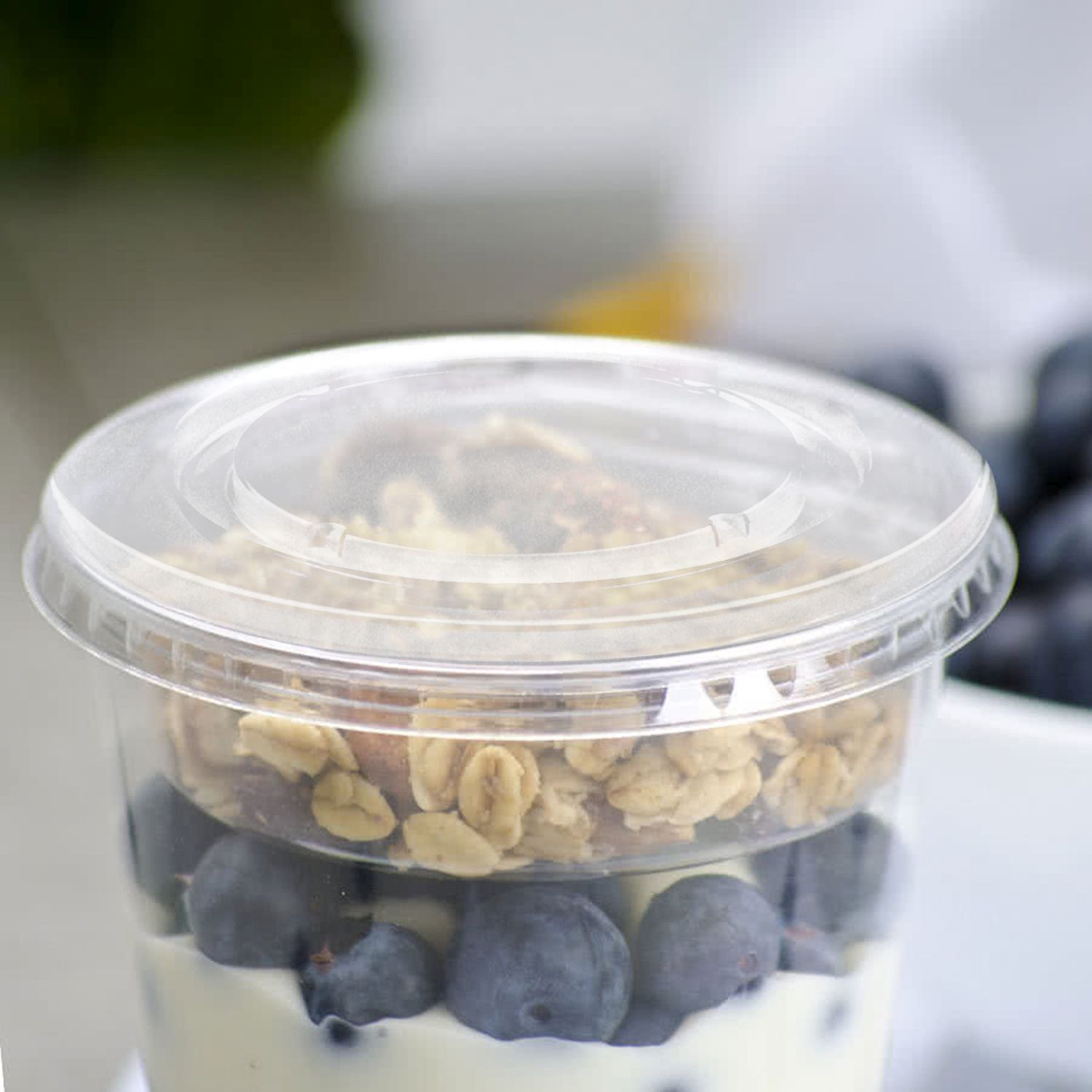 Deckel (rPET) klar 95mm - 50 Stück