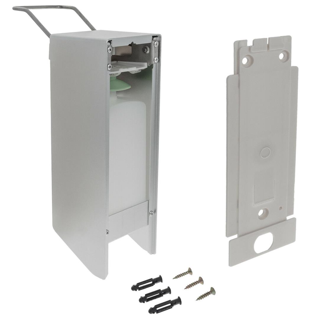 SET ANGEBOT - Aluminium Desinfektionsmittelspender mit Edelstahlpumpe + 12x Händedesinfektion 500ml