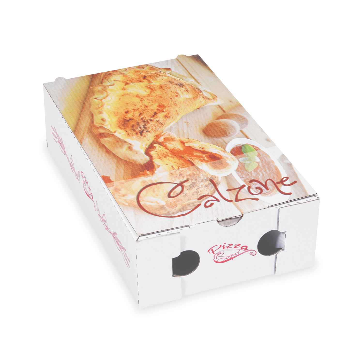 Pizzakarton aus Mikrowellpappe Calzone 28 x 17 x 7,5 cm - 100 Stück