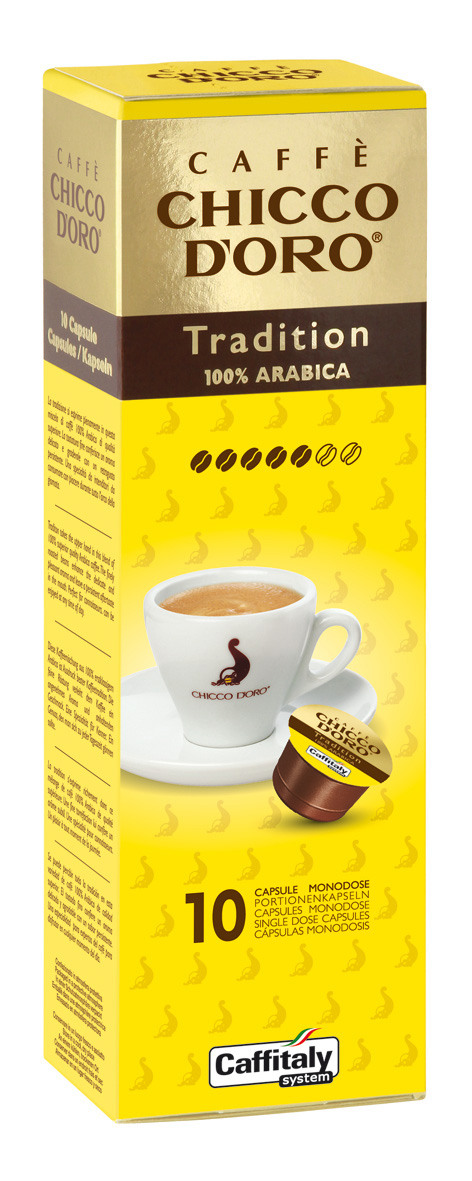 D' Kaffee Caffitaly Tradition Arabica 10 Stück CHICCO 802000