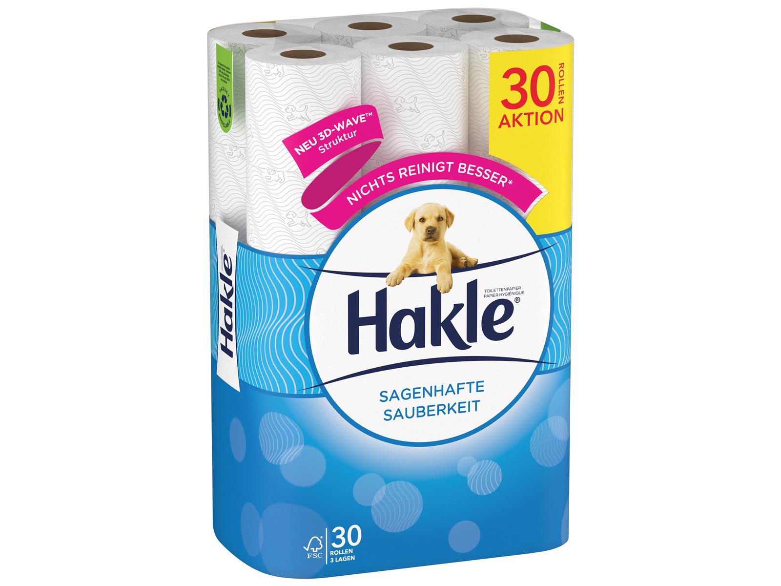 Hakle Klassische Sauberkeit FSC white - 1 Sack à 30 Rollen