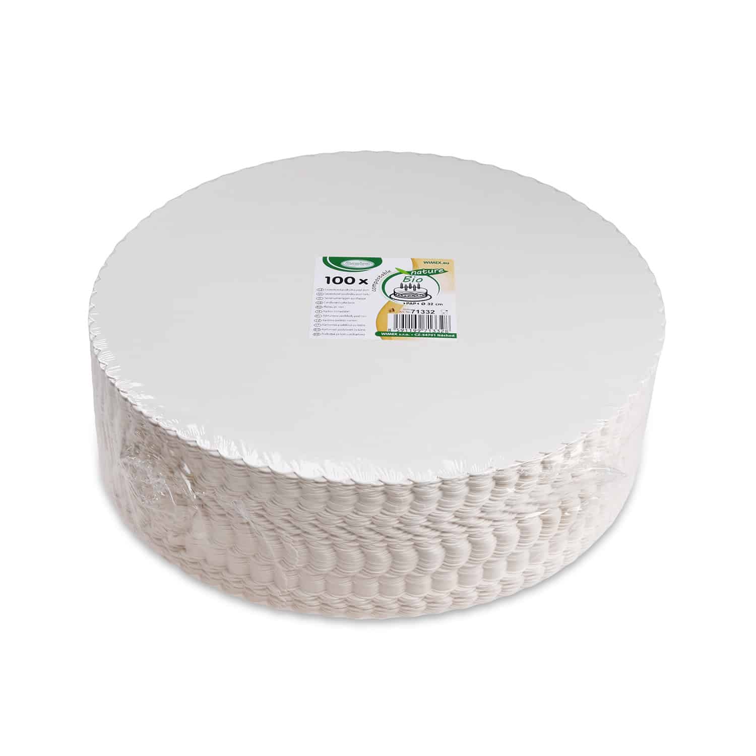 Tortenunterlage aus Pappe weiß 28cm - 100 Stück