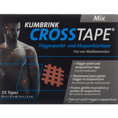 Crosstape Tape Mix, 20xS, 27xM, 6xL, 2xXL 55 Stück