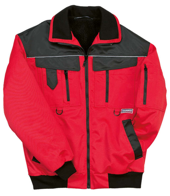 Arbeitsblouson TREKKER, rot/schwarz - Grösse XL