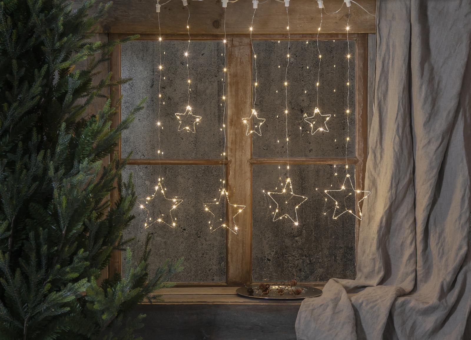 Vorhang Lichterkette Dew Drop Stars