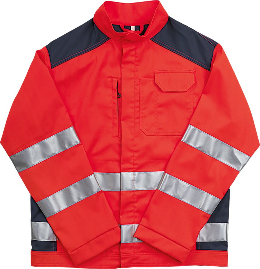 Warnschutz-Bundjacke SICURELAST REFLEX, leuchtrot/grau