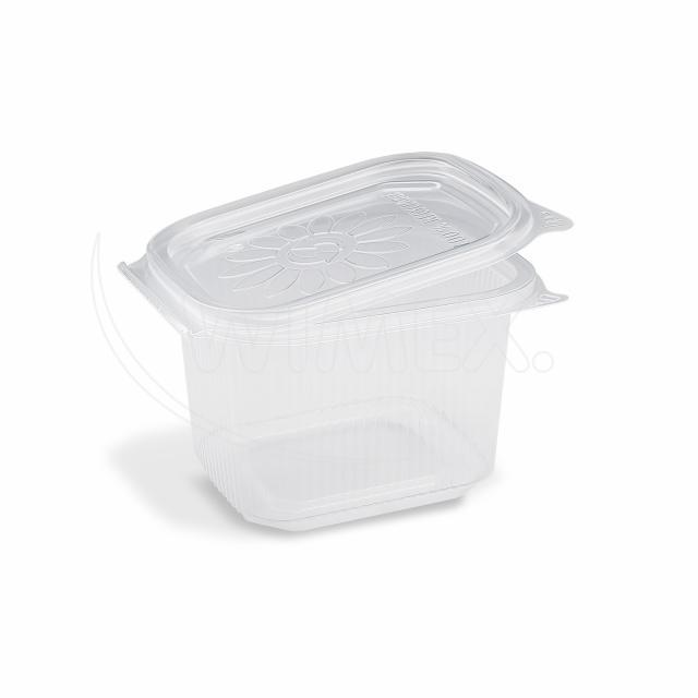 Feinkostbecher (PP) Ripboxx Tiny mit Deckel klar 500ml - 50 Stück