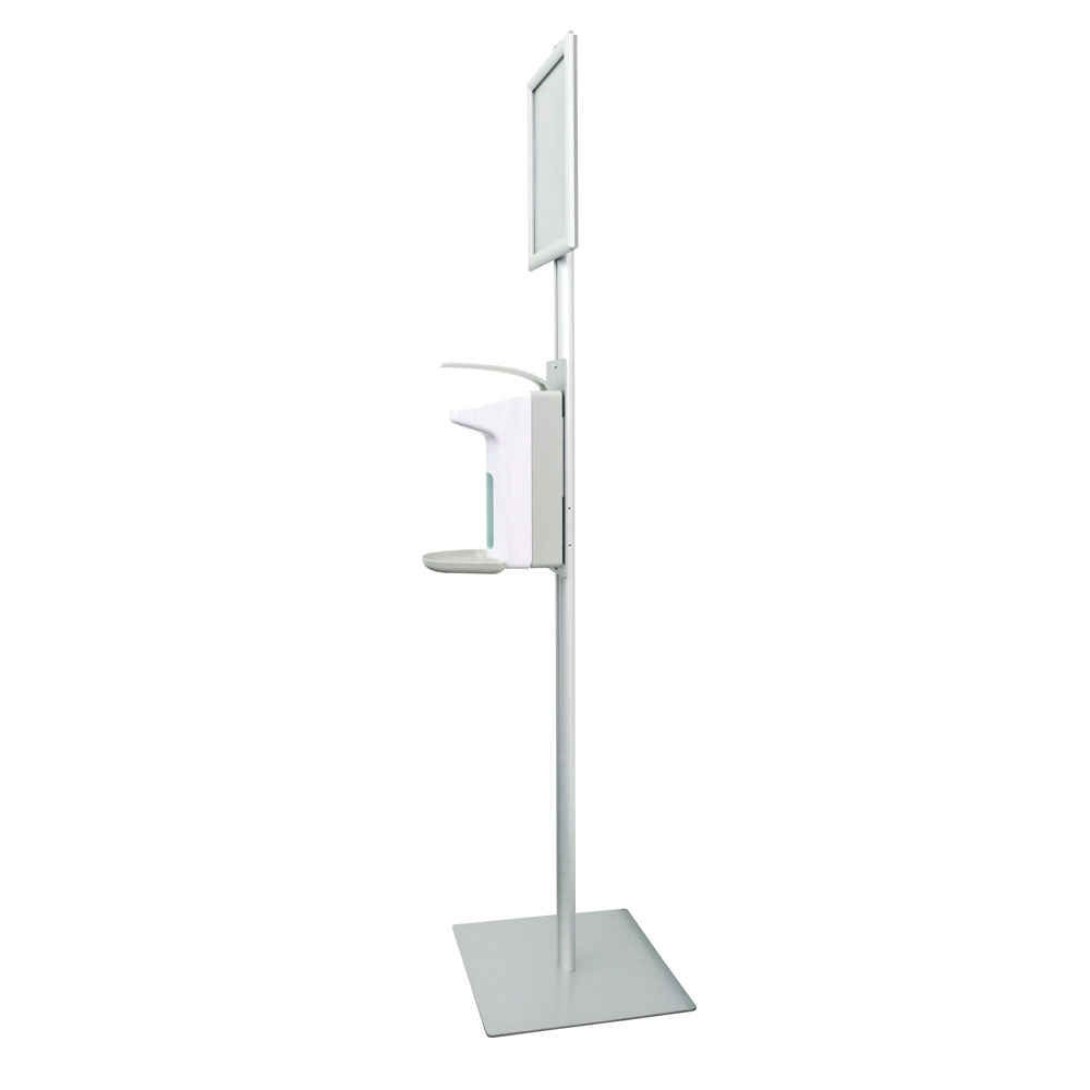 Desinfektionssäule - Aluminium mit Armhebelspender