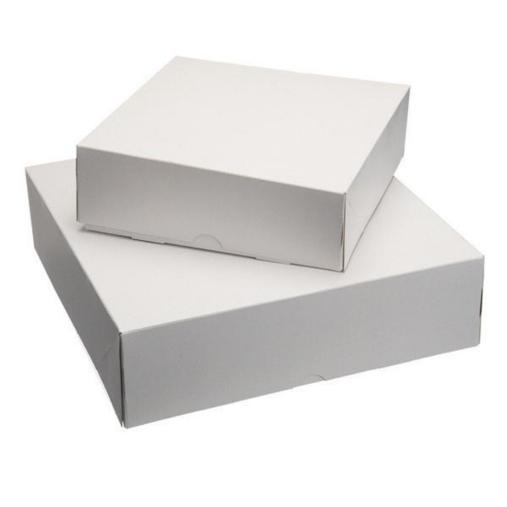 Tortenschachtel Karton, weiss, 29 × 29 × 8cm 25 Stück