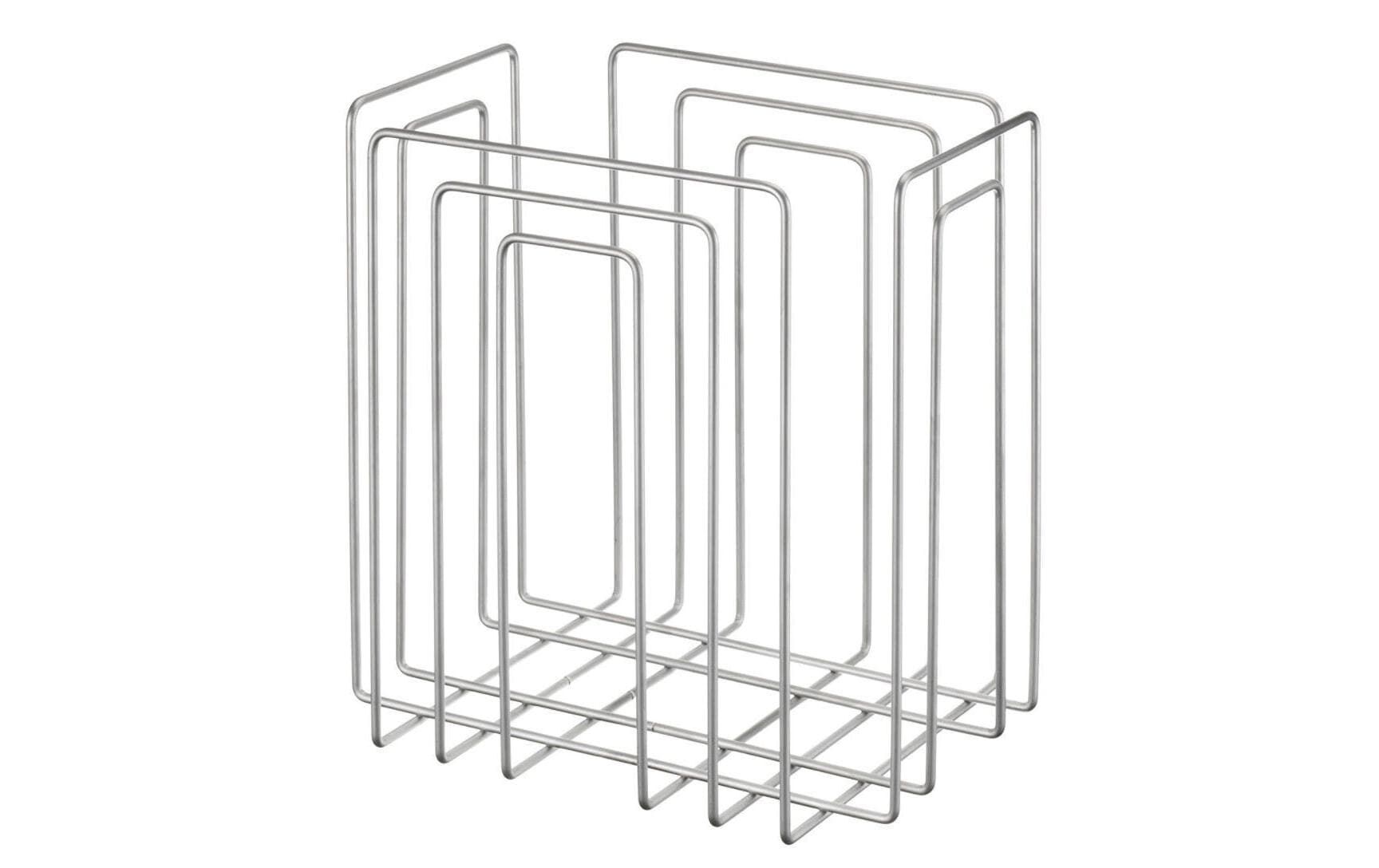 Papiersammler/Zeitungsbinder chrom 37x27x37cm TMP 1111.01