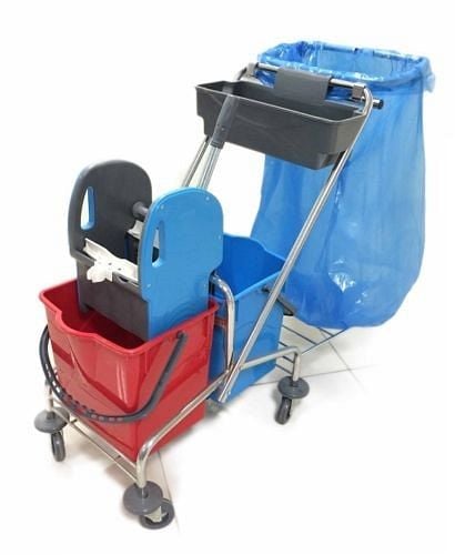 AlpineX® Reinigungswagen Profi Doppelfahrwagen Multi 2x18L