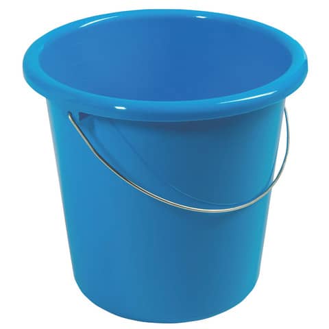 Haushalteimer 10 Liter in Blau mit Stahlbügel