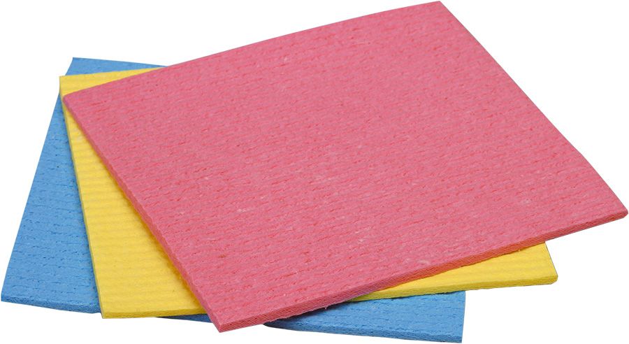 Schwammtücher VILEDA AQUA, 18 x 20 cm, blau/rot/gelb