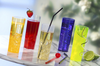 STARPAK Kunststoff-Longdrinkglas PS, 0,3 l, glasklar