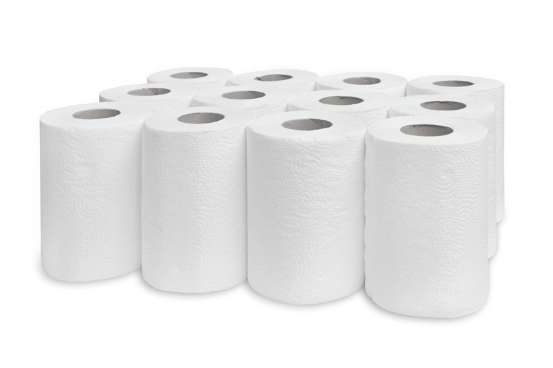 CWS Mini Zellstoff, hochweiss, 1-lagig 120mx20cm - Pack à 12 Rollen
