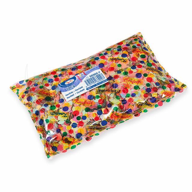 Papierkonfetti bunt gemischt 8mm 100g - 1 Stück