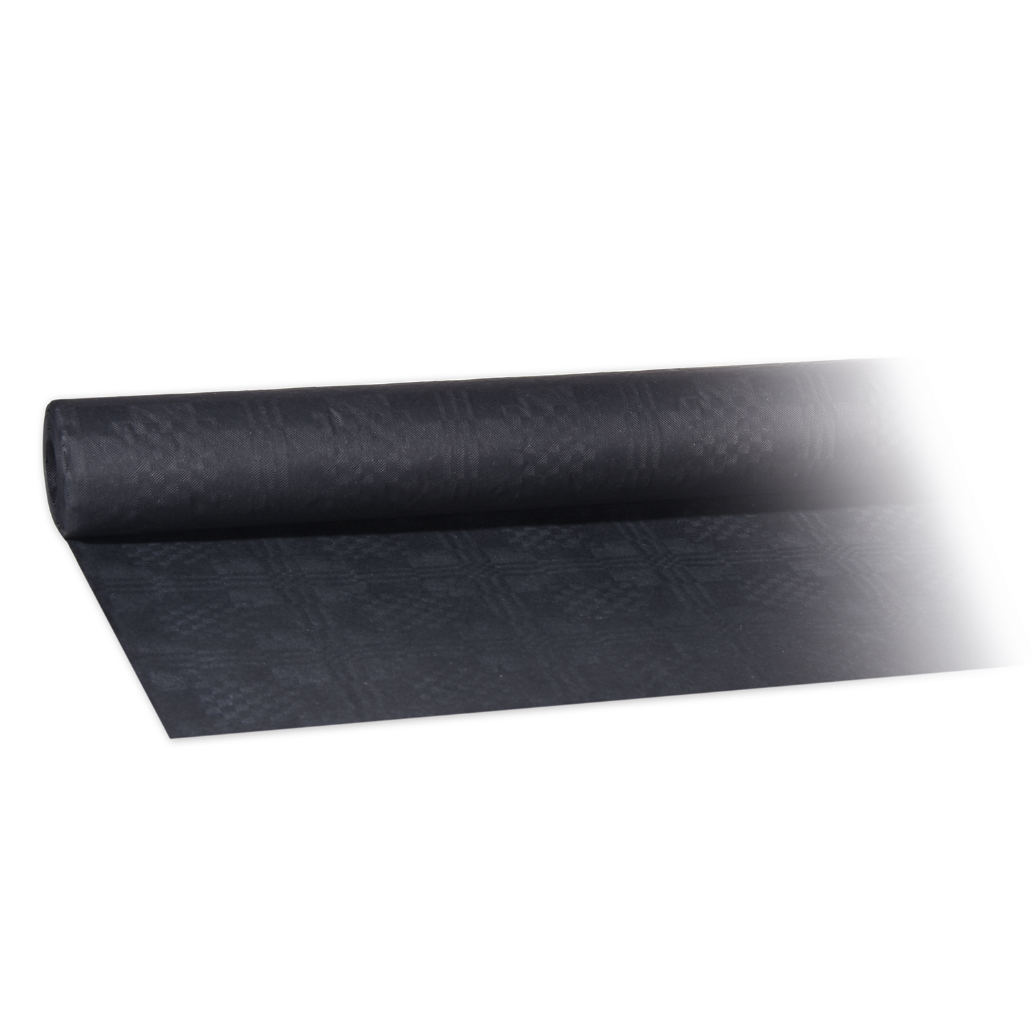 Damasttischtuch (PAP) gerollt schwarz 1,2 x 8 m - 1 Stück