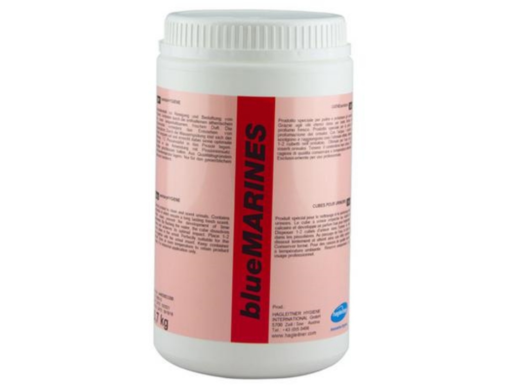 blueMARINES Pissoirsteine blau, fest, 1 kg, Dose à 45 Steine 6 Dosen