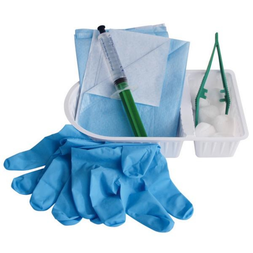 CARE SET Katheterlegeset Typ Klinik, steril, 1 Schale, 2 Unterlagen, 1 Schlitztuch, 6 Tupfer ,