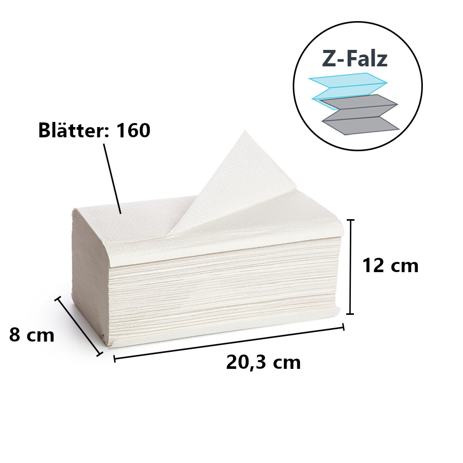 KATRIN 61617 Papierhandtücher Classic Non Stop M2, Z-Falz, 24 x 20,3 cm