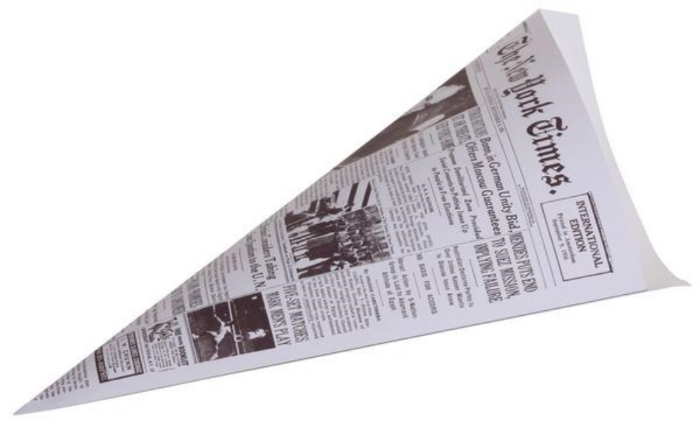 Pommes-Spitztüte "Journal", fettdicht, 180 x 255 mm 500 Stück