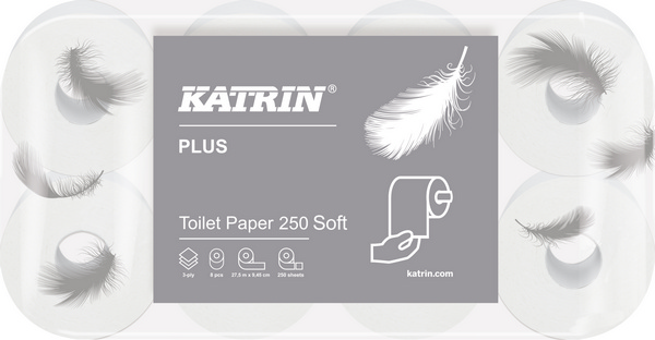 72 Rollen Katrin Plus Toilettenpapier 3-lagig Soft