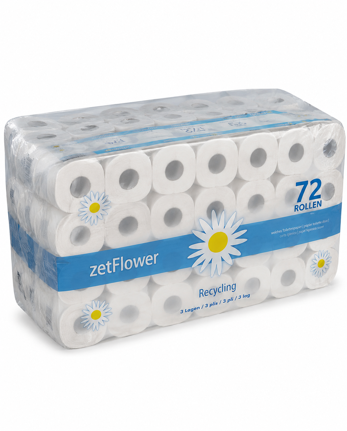 WC-Papier Kleinrolle Comfort weiss 3-lagig, ca. 250 Blatt, 72 Rollen