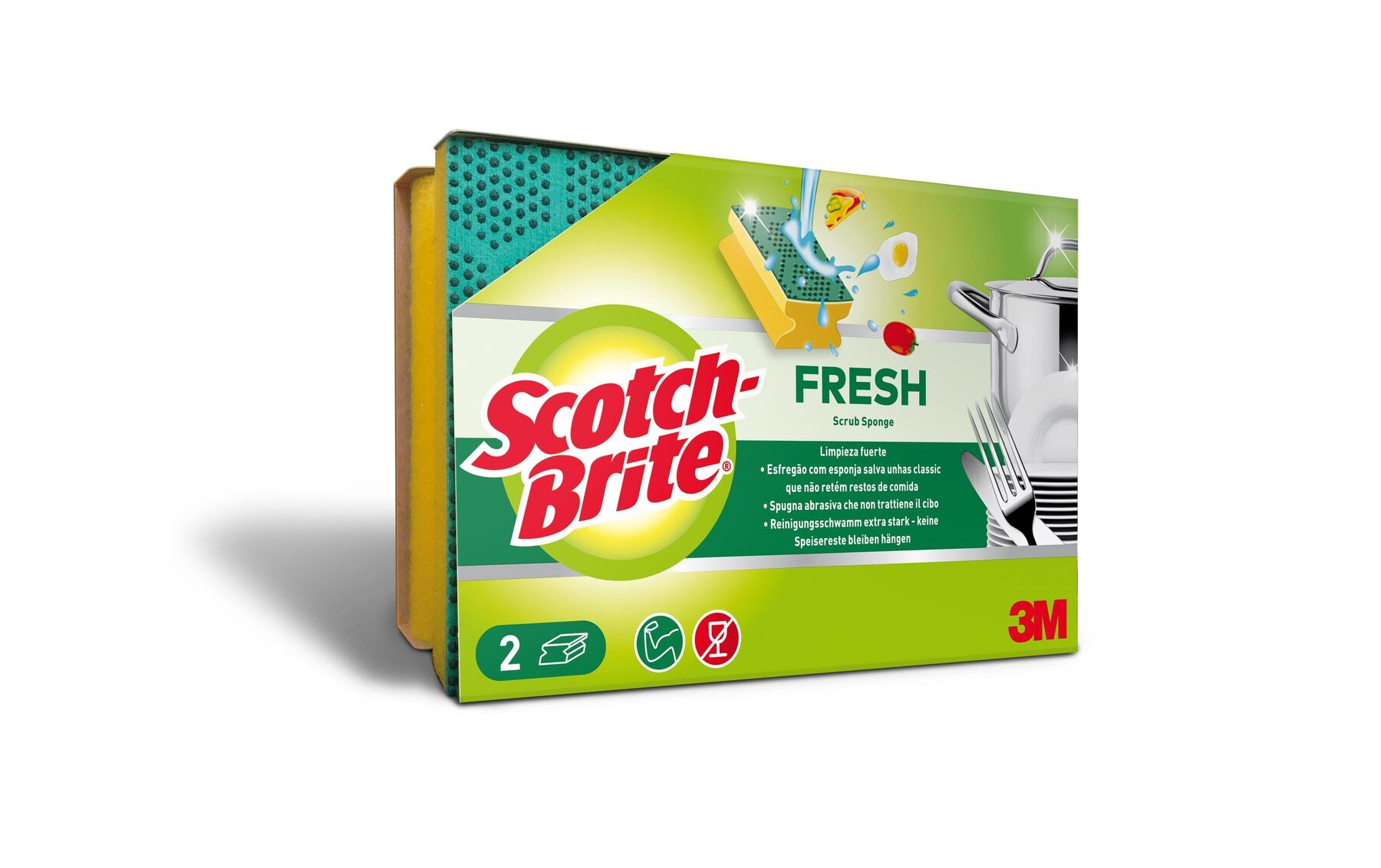 Scotch-Brite Schwamm Scotch-Brite Fesh extra stark 2 Stück
