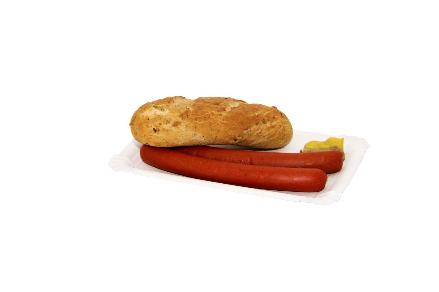 Pappteller aus PAP FSC Mix-Recy weiss 13 x 20 cm für Service, Buffet und Take-away, Packung à 250 Stück