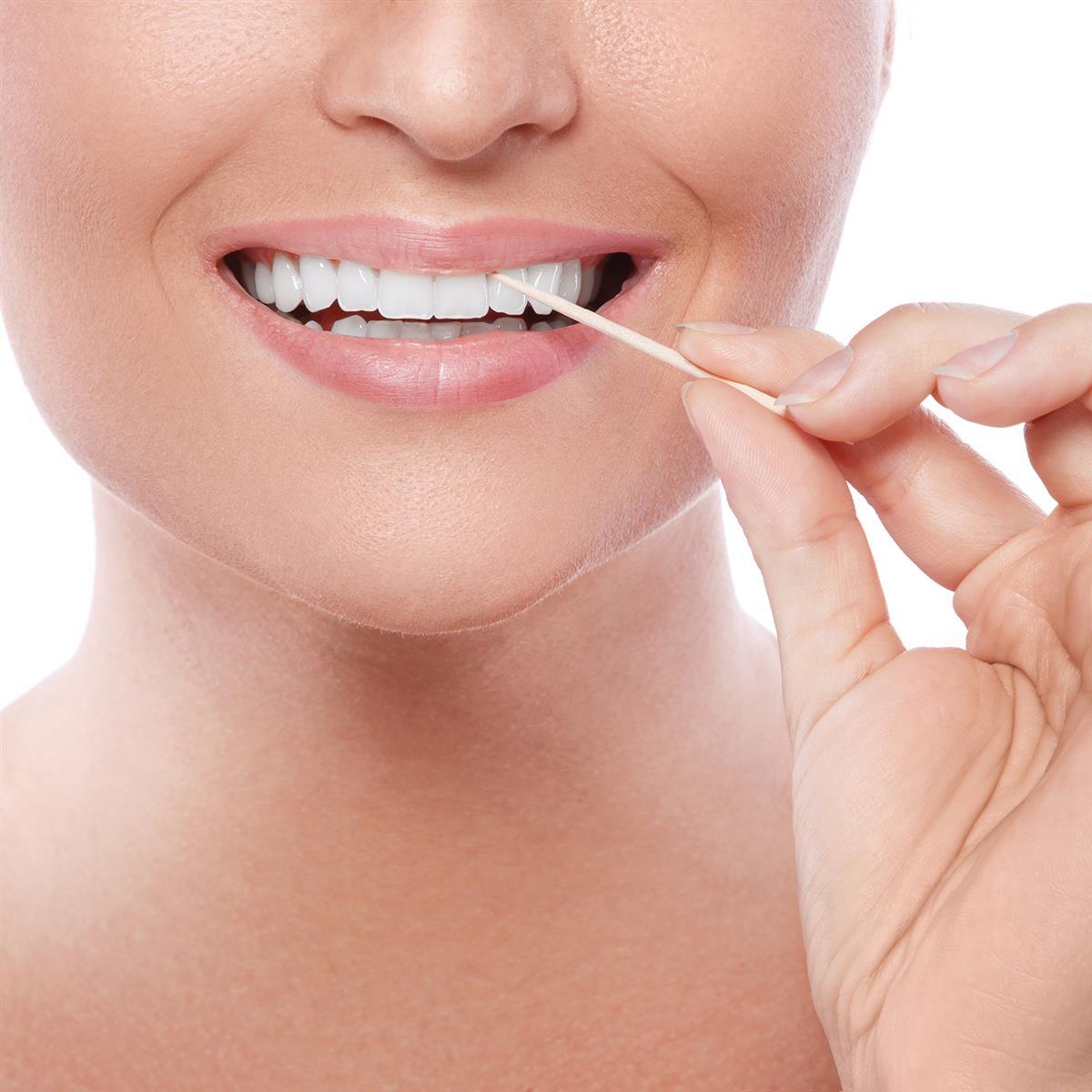 Zahnstocher aus Holz 2 x 65 mm einzeln in Papier verpackt - 1000 Stück