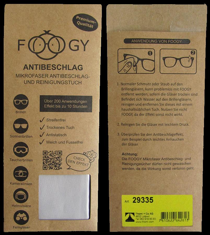 Antibeschlag- und Reinigungstuch FOOGY